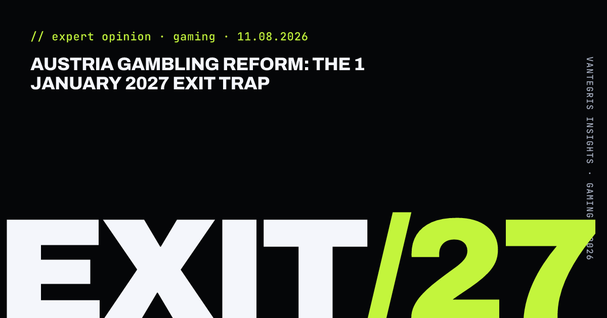 Austria Gambling Reform: the 1 January 2027 Exit Trap — article cover