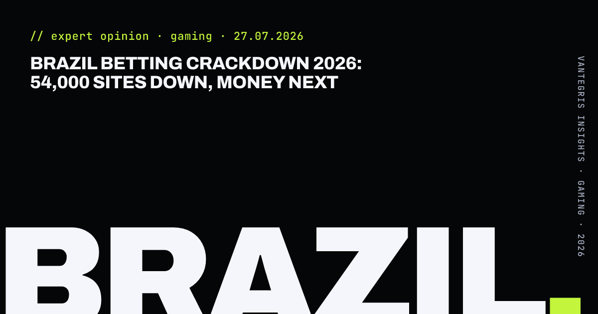 Brazil Betting Crackdown 2026: 54,000 Sites Down, Money Next — article cover