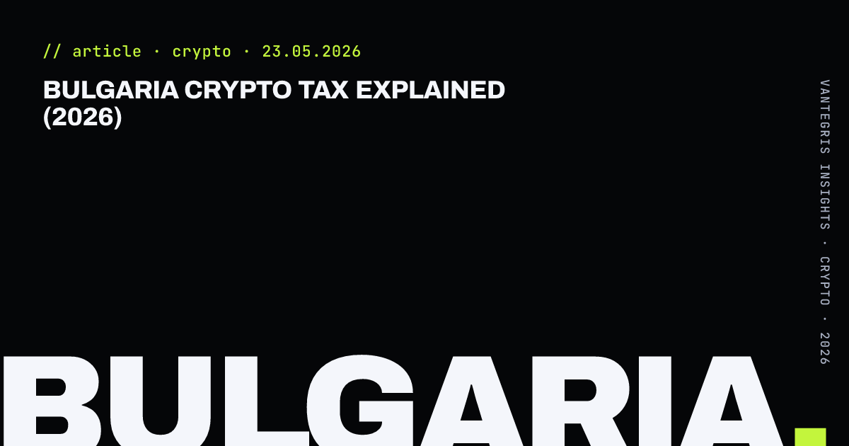 Bulgaria Crypto Tax Explained (2026) — article cover