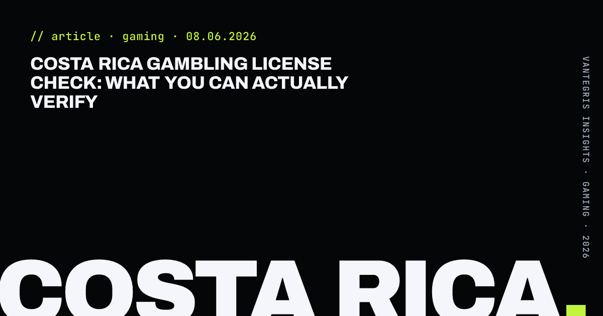 Costa Rica Gambling License Check: What You Can Actually Verify — article cover