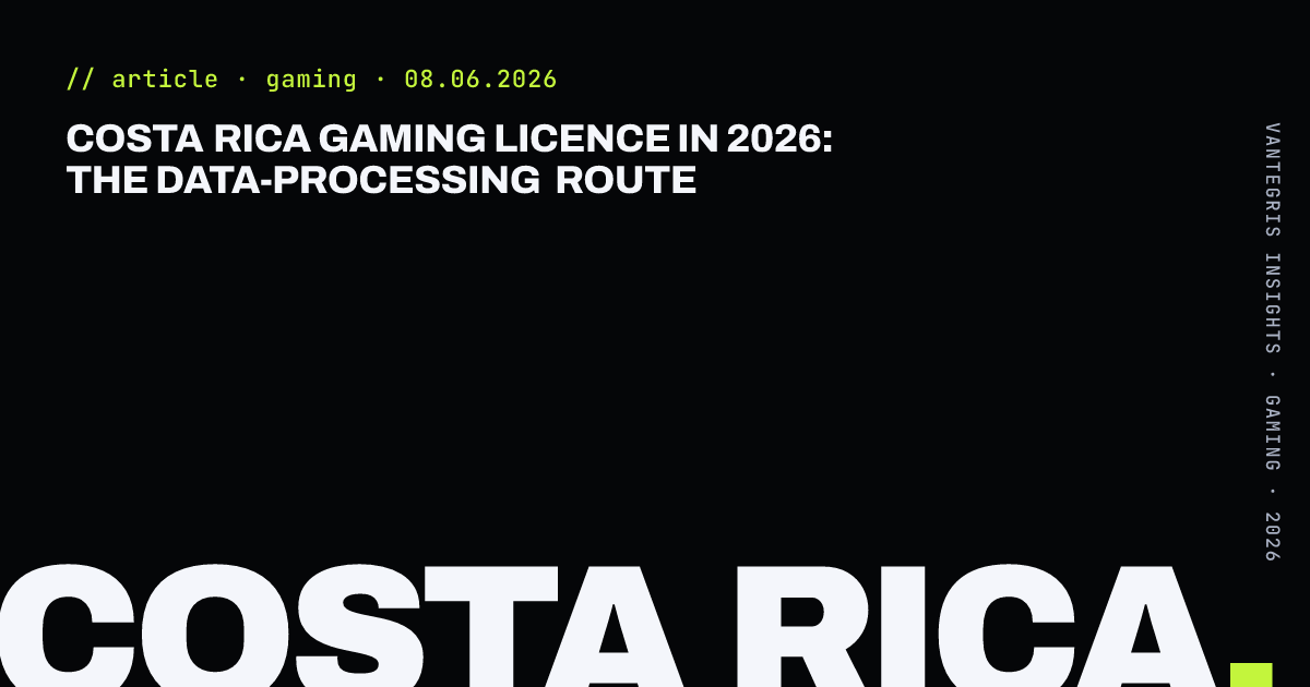 Costa Rica Gaming Licence in 2026: The Data-Processing Route — article cover