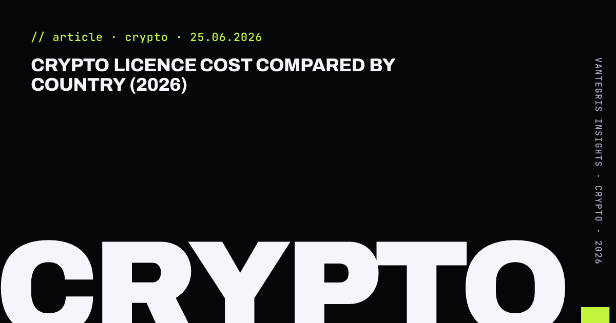 Crypto Licence Cost Compared by Country (2026) — article cover