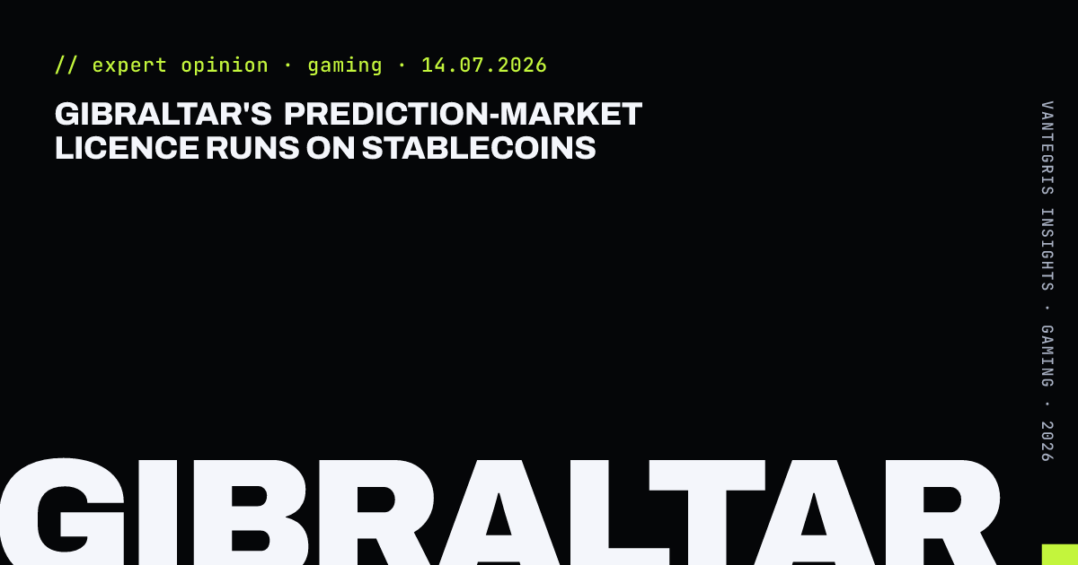 Gibraltar's Prediction-Market Licence Runs on Stablecoins — article cover
