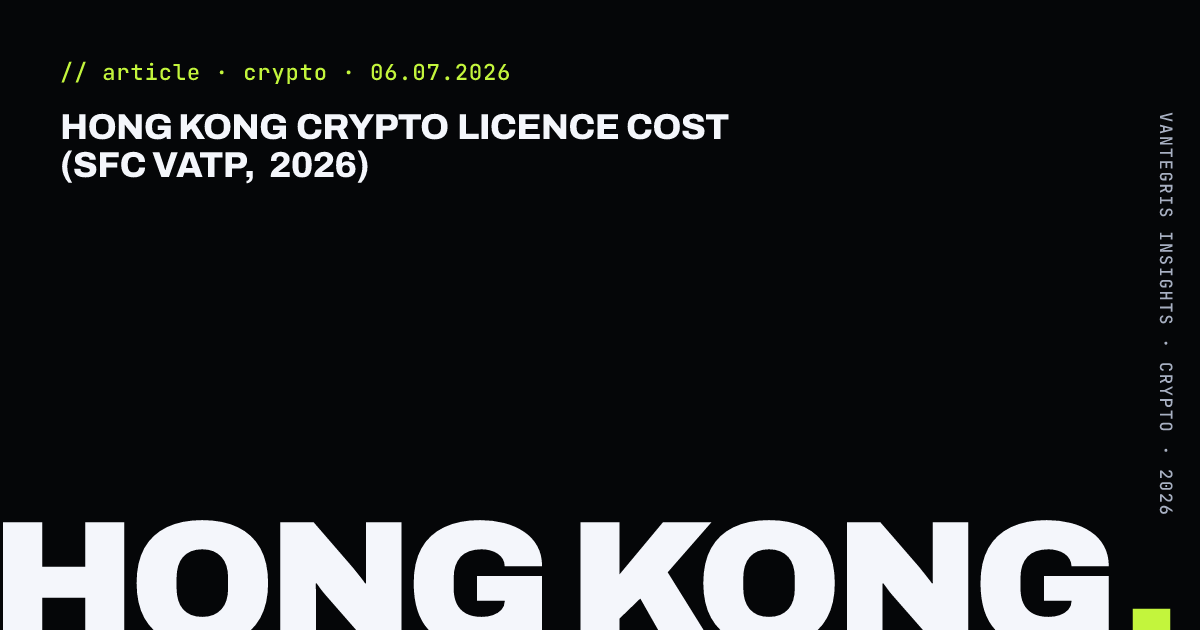 Hong Kong Crypto Licence Cost (SFC VATP, 2026) — article cover