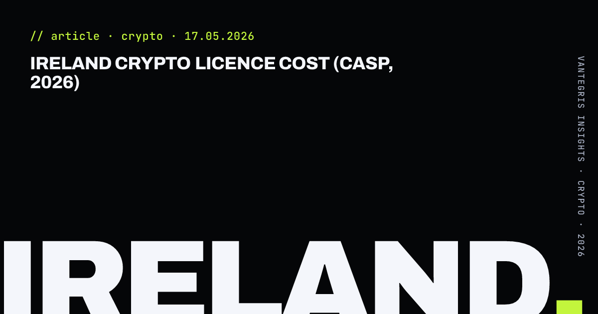 Ireland Crypto Licence Cost (CASP, 2026) — article cover