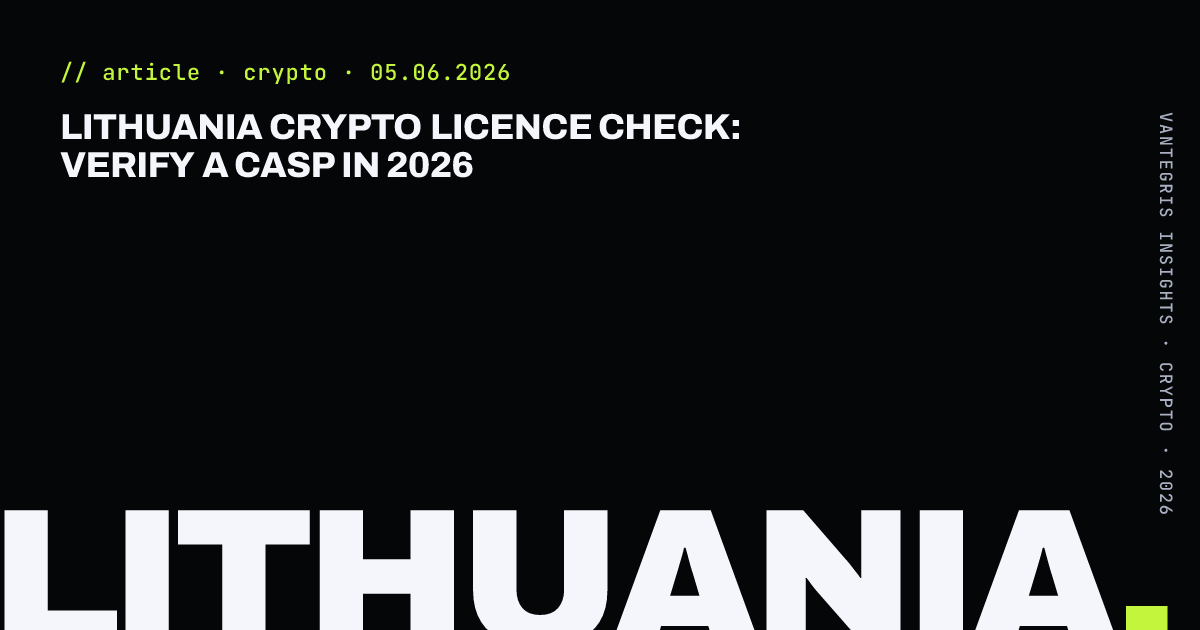 Lithuania Crypto Licence Check: Verify a CASP in 2026 — article cover