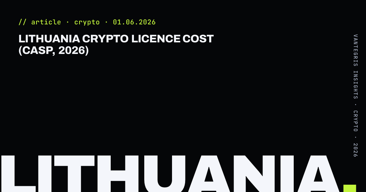 Lithuania Crypto Licence Cost (CASP, 2026) — article cover