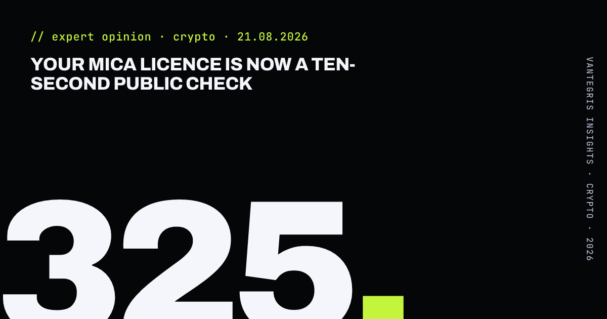 Your MiCA Licence Is Now a Ten-Second Public Check — article cover