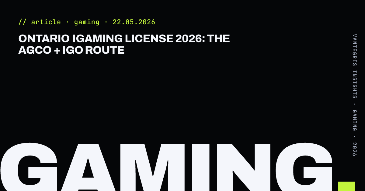 Ontario iGaming License 2026: The AGCO + iGO Route — article cover