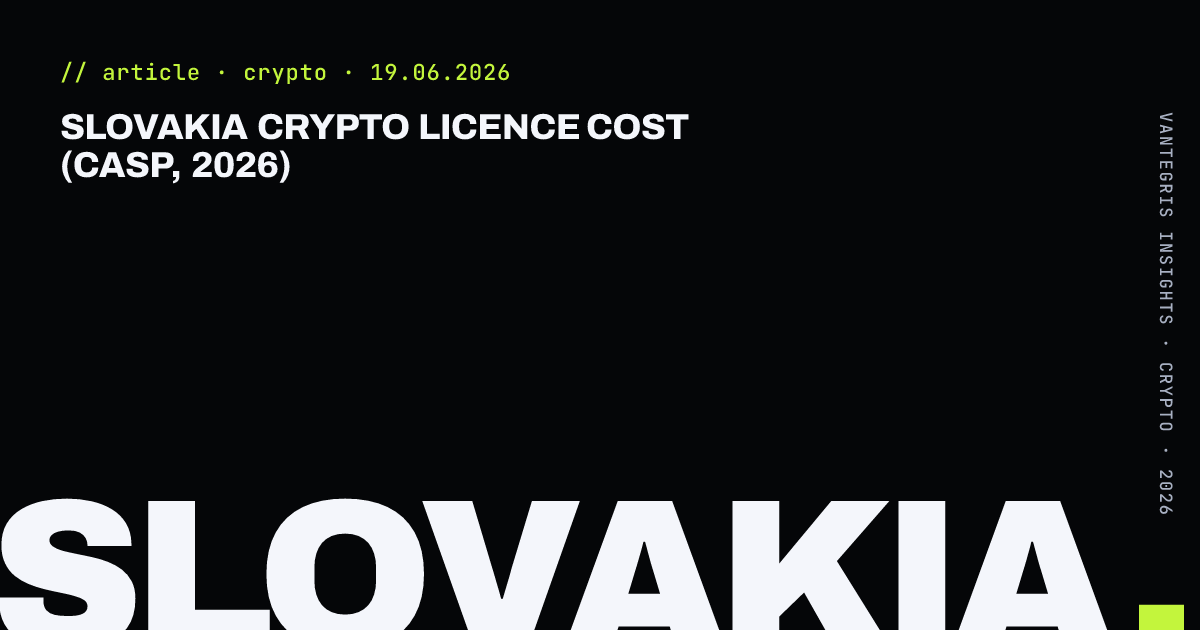 Slovakia Crypto Licence Cost (CASP, 2026) — article cover